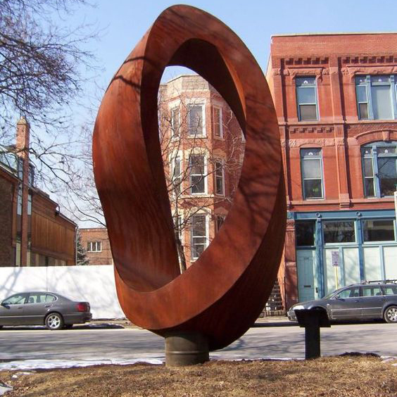 mordern abstract large sculpture corten steel art